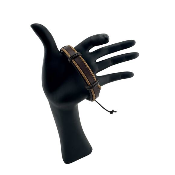 Rebel Braided Cuff: Adjustable Anarchy for Any Wrist - Picture 3 of 3